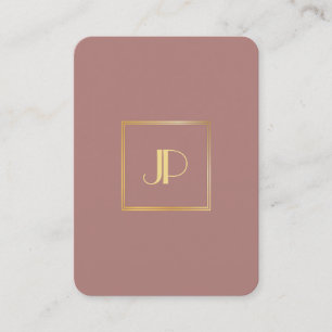 Carte De Visite Élégant Monogramme Gold Professionnel Modèle moder
