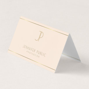 Carte De Visite Élégant Monogramme moderne minimaliste Modèle tend
