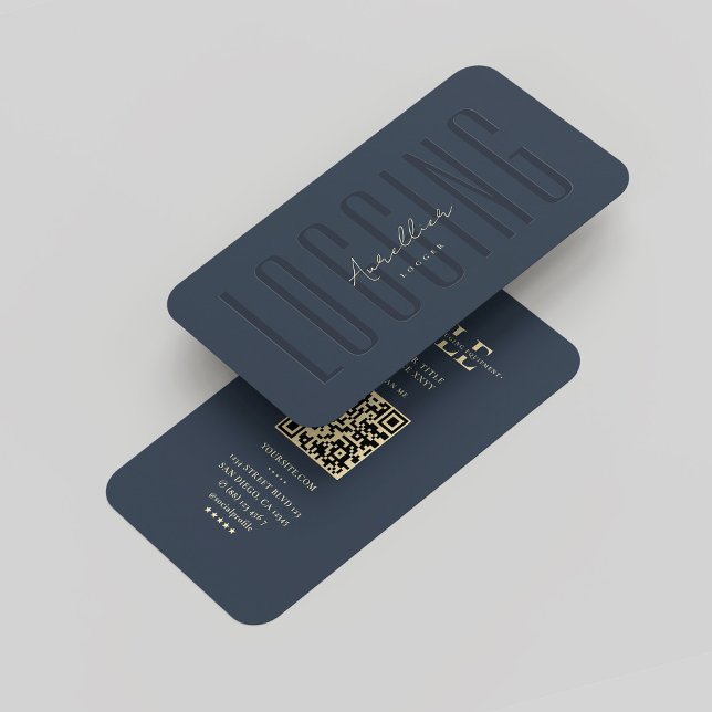 Carte De Visite Élégant Monogramme Moderne Opérateur de journalisa (Elegant Modern Monogram Logging Operator Dark Blue Business Card
)