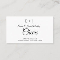 Élégant Monogramme Réception de mariage Boisson Bi
