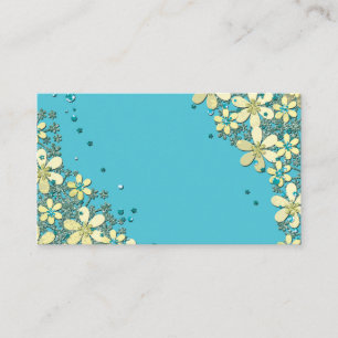 Carte De Visite Élégant, motif de fleurs, fleurs jaunes