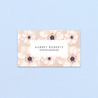 Carte De Visite Élégant Motif de pêche florale