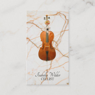 Carte De Visite Élégant musicien celliste