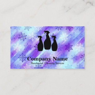 Carte De Visite Elégant nettoyage Parties scintillant aquarelle
