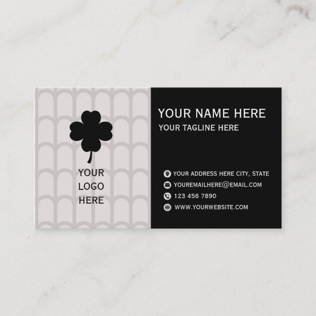 Carte De Visite Elegant Neutral Pattern Business Card (Devant)