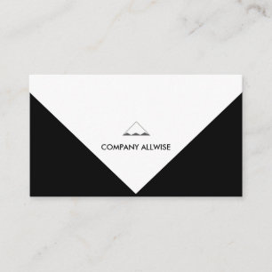 Carte De Visite Élégant Noir & Blanc