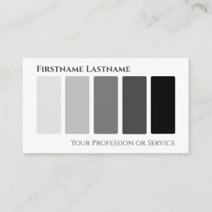 Carte De Visite Elégant noir blanc abstrait formes modernes QR-Cod