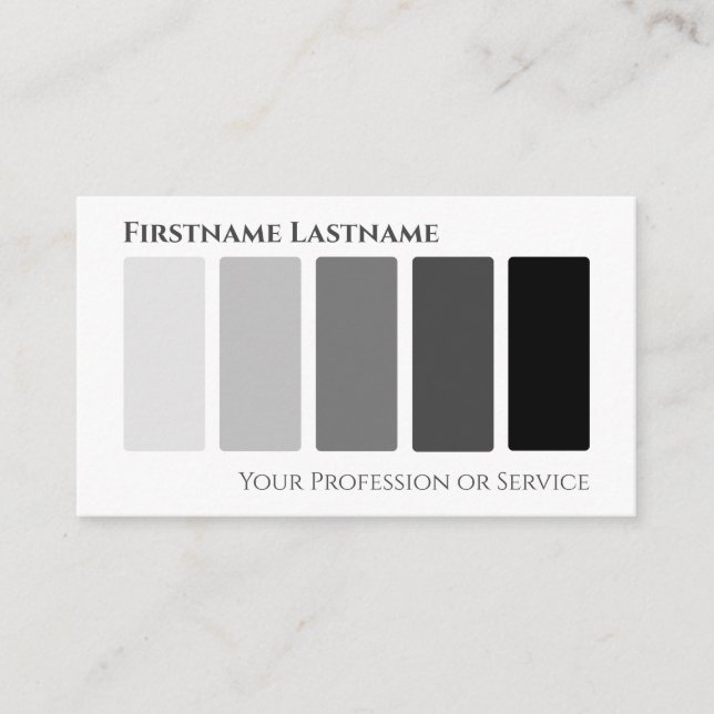 Carte De Visite Elégant noir blanc abstrait formes modernes QR-Cod (Devant)