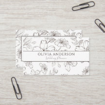 Elégant noir & blanc Floral moderne Art