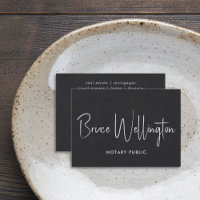 Élégant noir écriture signature notaire avocat 