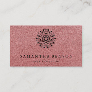 Carte De Visite Élégant noir et blanc Lotus Flower Logo Yoga