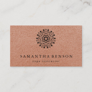 Carte De Visite Élégant noir et blanc Lotus Flower Logo Yoga