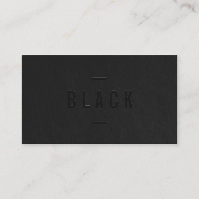 Carte De Visite Élégant noir et blanc professionnel moderne simple (Devant)