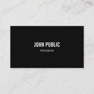 Carte De Visite Élégant Noir Et Blanc Simple Modèle moderne