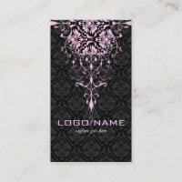 Elégant noir et rose Tons Vintages Damas florales