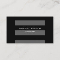 Élégant noir gris rayé minimaliste professionnel