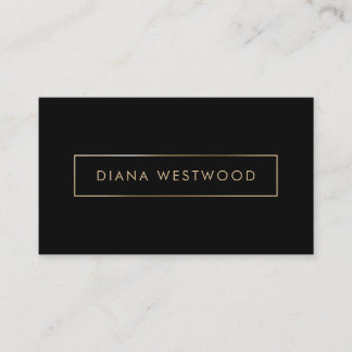 Carte De Visite Élégant noir or professionnel médias sociaux