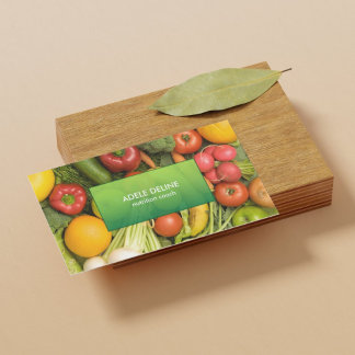 Carte De Visite Elegant Nutrition Coach Business Card moderne