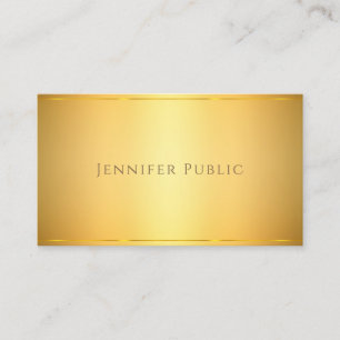 Carte De Visite Elégant Or Design moderne Modèle sophistiqué