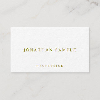Carte De Visite Elégant Or Texte Premium Papier épais Luxe