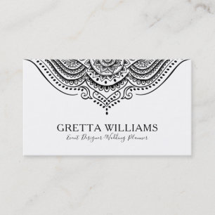 Carte De Visite Élégant Ornate Black Ornament Dentelles