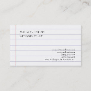 Carte De Visite Élégant Papier Lliné Plat Professionnel Minimalist