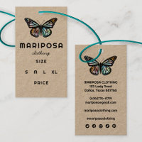 Elégant papillon Monarque CUSTOM KRAFT Eco HangTag