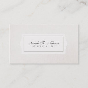 Carte De Visite Elégant parquet Style Plaque de lin beige look