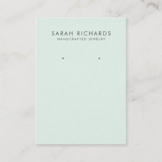 Carte De Visite Élégant Pastel Mint Bijoux vert Écran d'oreille