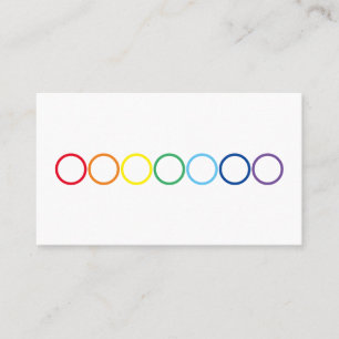 Carte De Visite Elégant Peintres arc-en-ciel cercles colorés