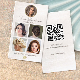 Carte De Visite Élégant Photo Réseau De Médias Sociaux, Instagram