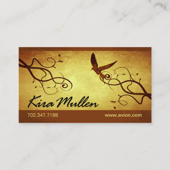 Carte de visite élégant (polyvalent) - "Avion " (Devant)