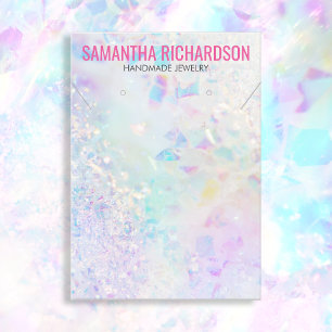 Carte De Visite Élégant Porte-bijoux en cristal de quartz chic