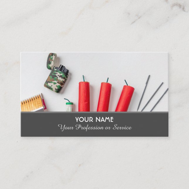 Carte de visite élégant pour les services de feux  (Devant)