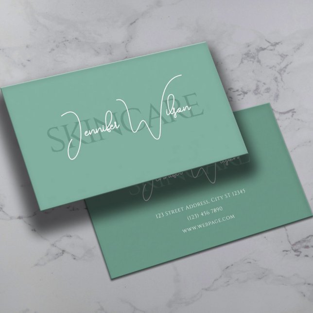 Carte De Visite Elegant professional minimalist skincare (Créateur téléchargé)