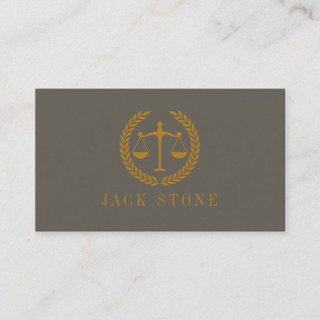 Carte De Visite Elegant Professional Simple Minimalist Lawyer (Devant)