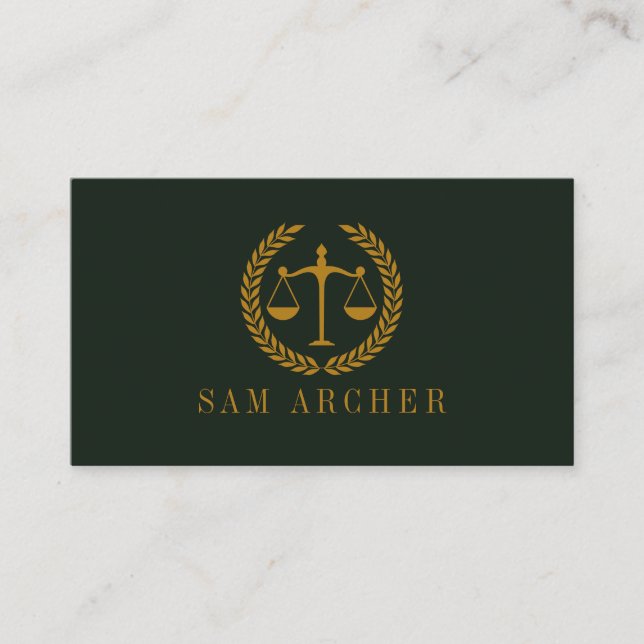 Carte De Visite Elegant Professional Simple Minimalist Lawyer (Devant)