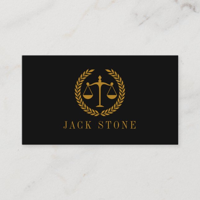 Carte De Visite Elegant Professional Simple Minimalist Lawyer (Devant)
