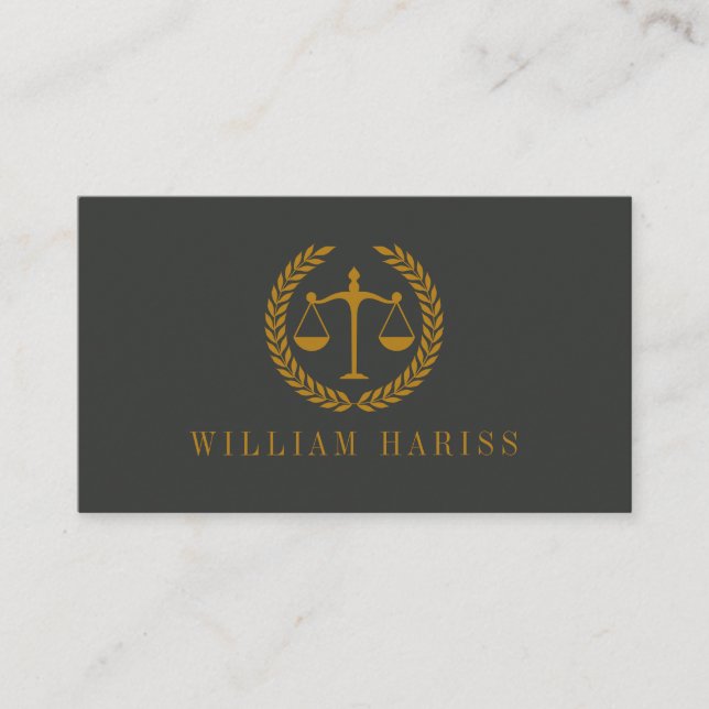 Carte De Visite Elegant Professional Simple Minimalist Lawyer  (Devant)