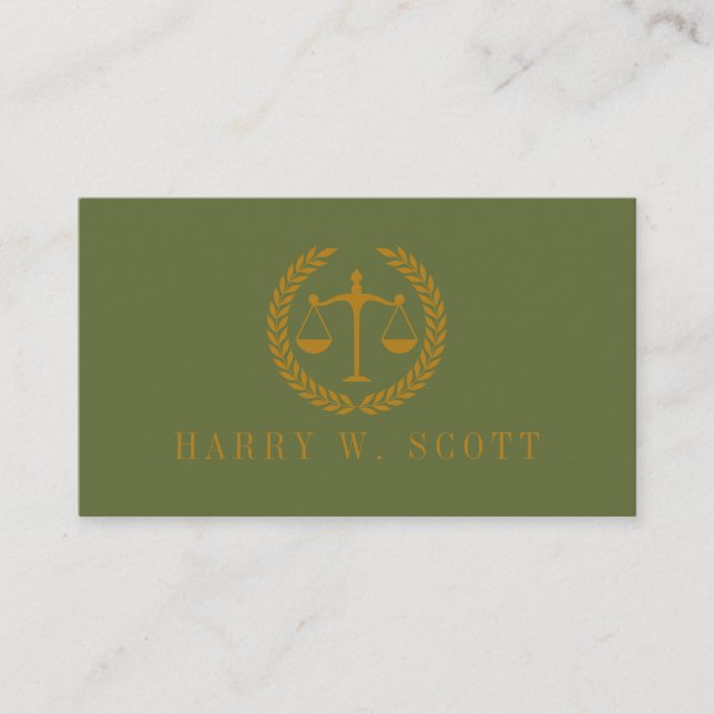 Carte De Visite Elegant Professional Simple Minimalist Lawyer (Devant)