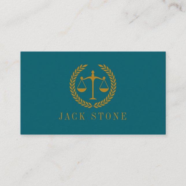 Carte De Visite Elegant Professional Simple Minimalist Lawyer (Devant)