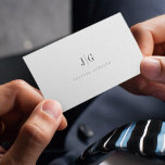 Carte De Visite Elegant Professional Simple Monogram Minimalist<br><div class="desc">Modern elegant business card with your monogram on the front in an upscale typography layout. Professional and simple customization.</div>