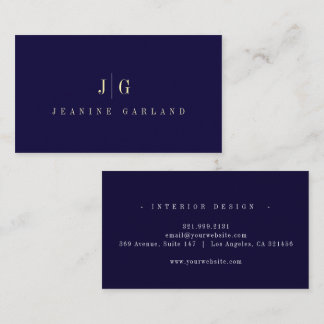 Carte De Visite Elegant Professional Simple Monogram Minimalist Bu