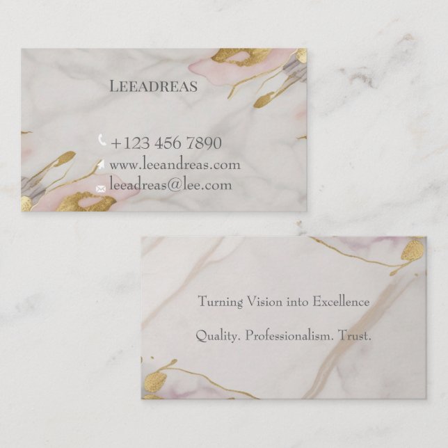 Carte De Visite Élégant Professionnel (Devant / Derrière)