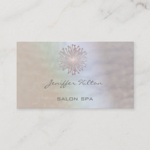 Carte De Visite Élégant professionnel chic holographique dandelion