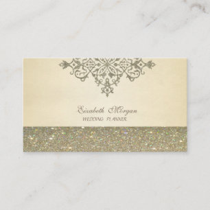 Carte De Visite Élégant Professionnel Chic Luxe, Dentelle Parties