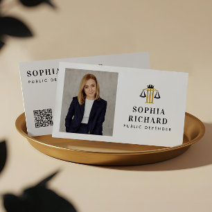 Carte De Visite Élégant professionnel de la justice Échelle juridi