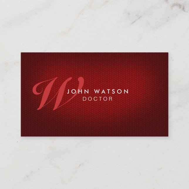 Carte de visite élégant professionnel de rouge de (Devant)