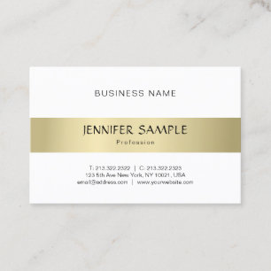 Carte De Visite Élégant professionnel de style or simple moderne u