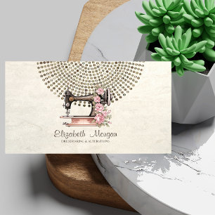 Carte De Visite Élégant professionnel, Dots Or Machine à coudre